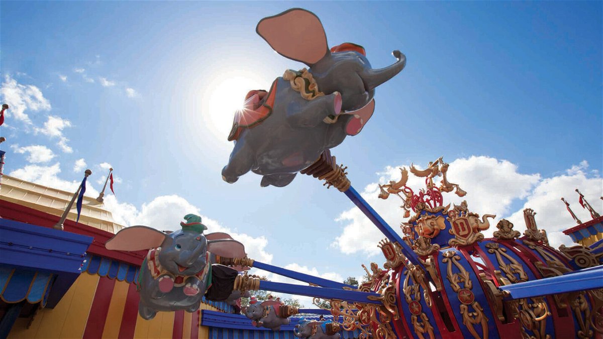 <i>Handout/Disney</i><br/>Guests take a spin on Dumbo