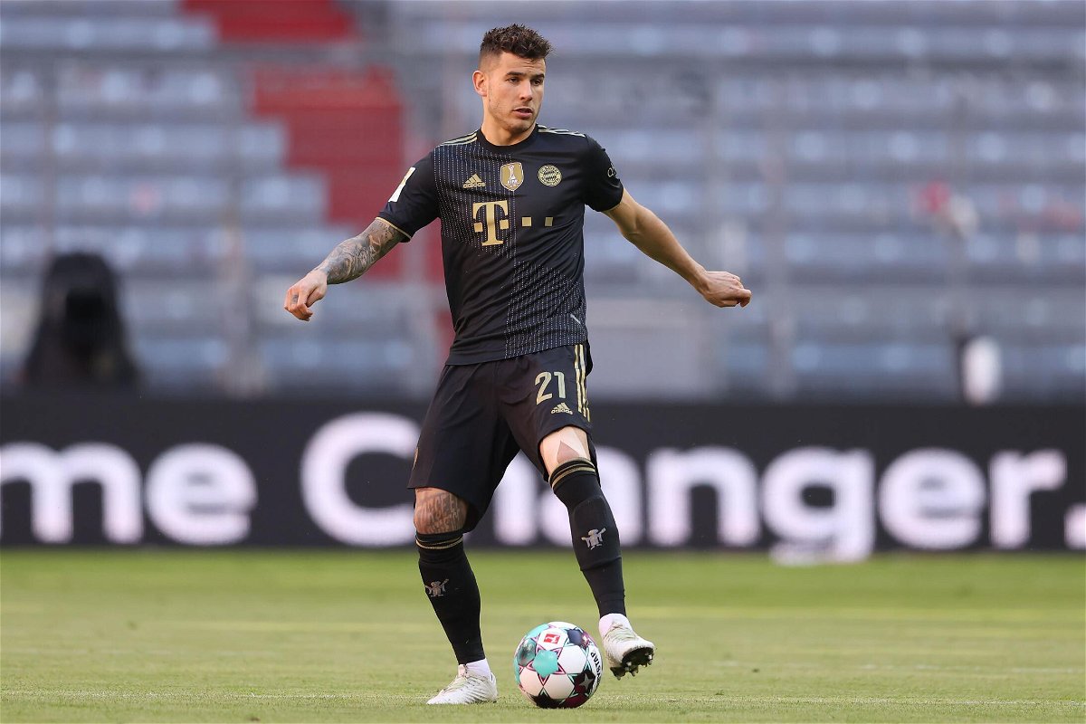 <i>Alexander Hassenstein/Getty Images Europe/Getty Images</i><br/>France and FC Bayern Munich defender Lucas Hernández has until October 28 to voluntarily enter prison after breaking a restraining order in 2017. Hernández is shown here playing for Bayern Munich at Allianz Arena on May 22