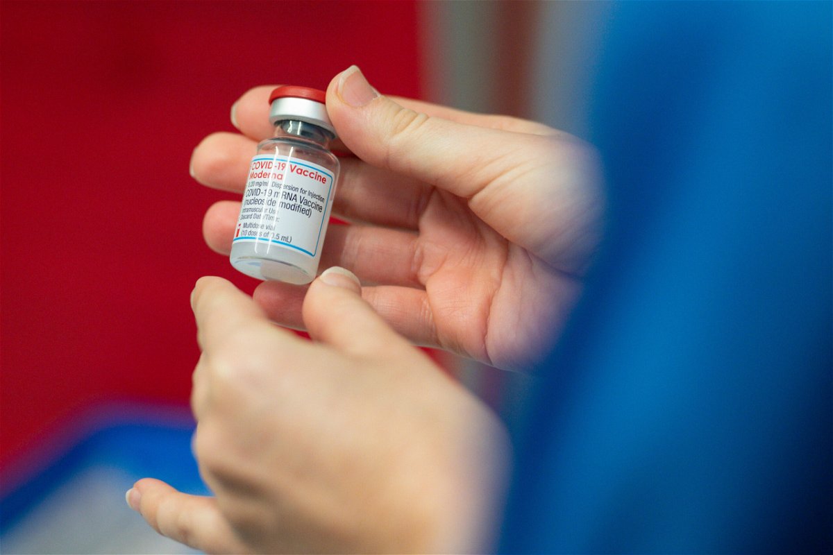 <i>Jacob King/WPA Pool/Getty Images</i><br/>Interim results of a Phase 2/3 trial showed Moderna's Covid-19 vaccine was well-tolerated and generated a robust immune response in children ages 6 to 11.