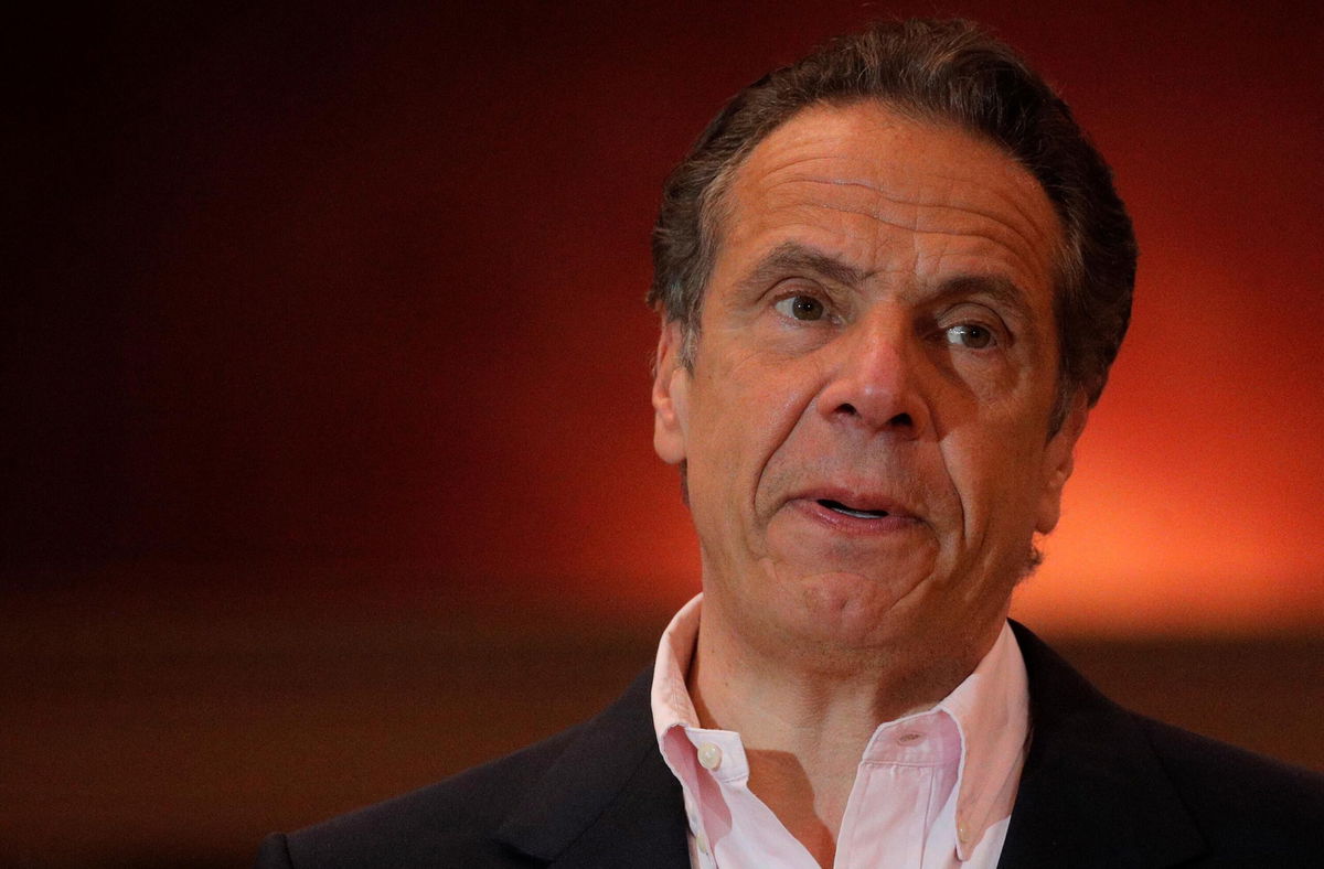 <i>Brendan McDermid/Pool/Getty Images</i><br/>Former New York Governor Andrew Cuomo resigned from his post in August.