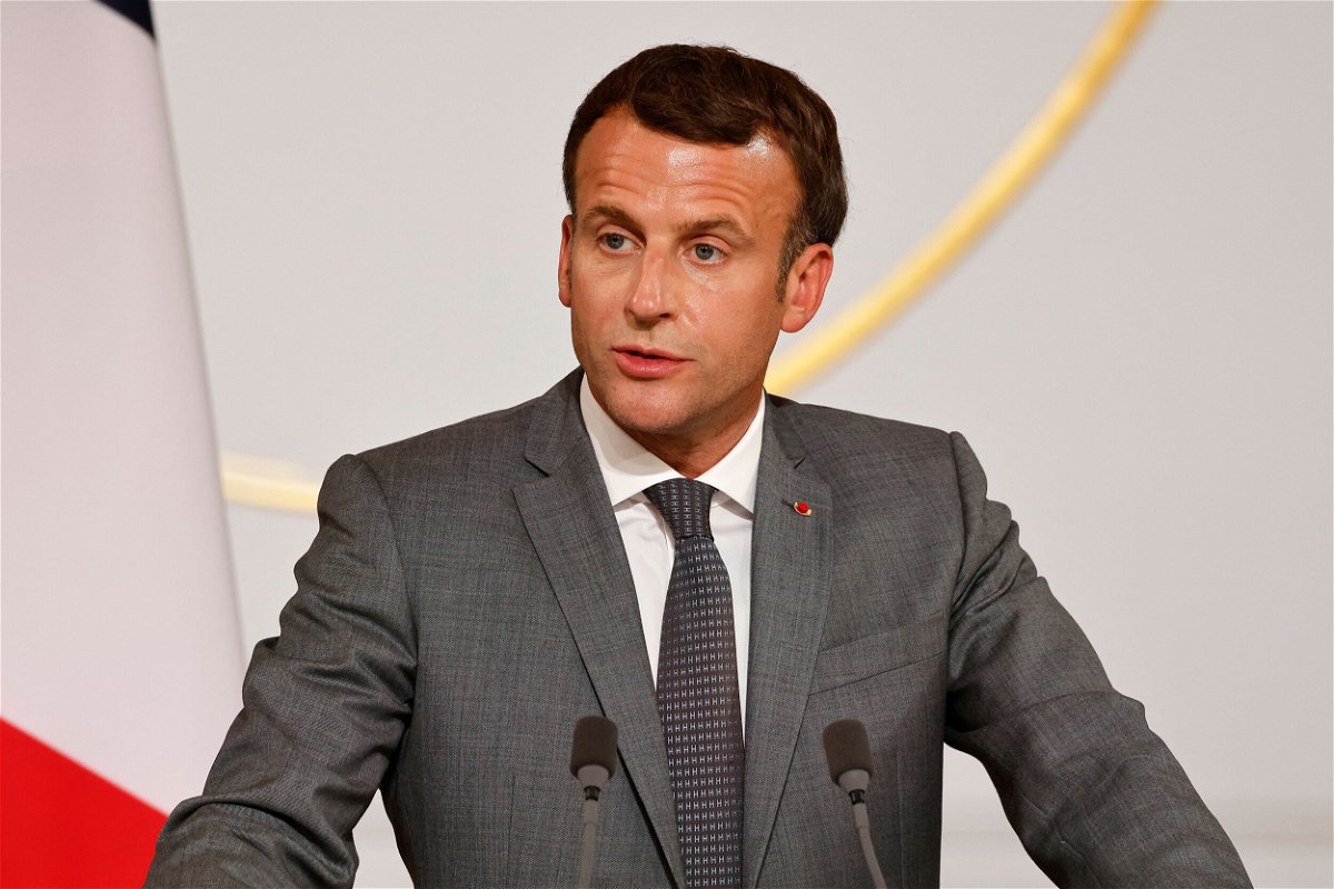 <i>LUDOVIC MARIN/AFP/POOL/AFP via Getty Images</i><br/>French President Emmanuel Macron is reported to have questioned whether there was an Algerian nation before French colonization.
