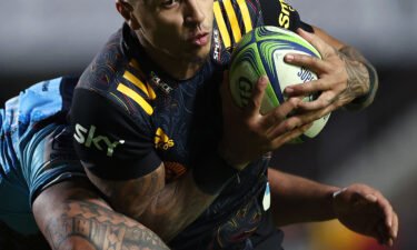 Sean Wainui of the Chiefs is tackled during the round five Super Rugby Trans-Tasman match between the NSW Waratahs and the Chiefs at Brookvale Oval on June 12