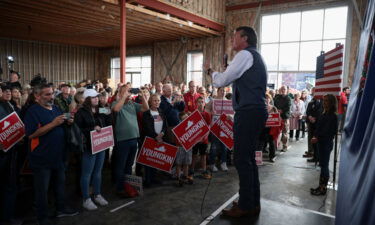 Virginia Republican gubernatorial candidate Glenn Youngkin gives remarks at a campaign event on October 29 in Charlottesville