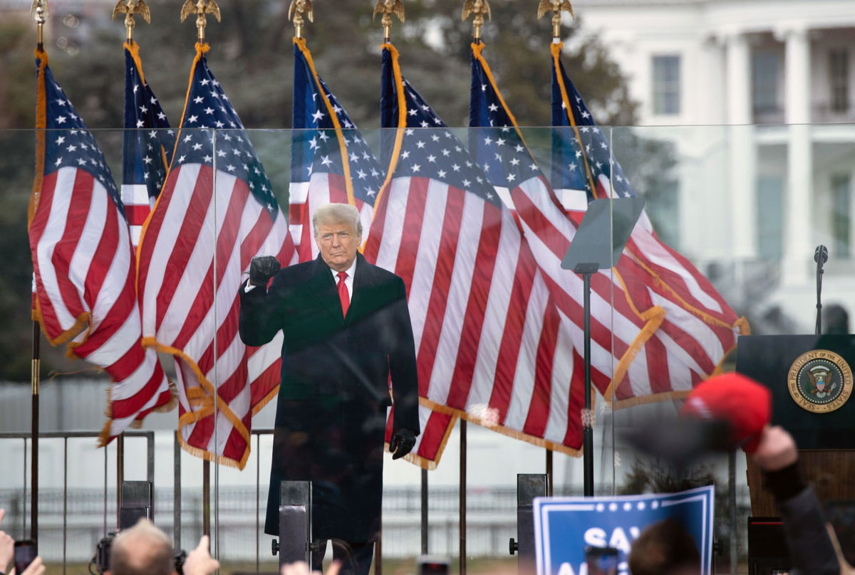 <i>Brendan Smialowski/AFP/AFP via Getty Images</i><br/>At least five former Trump administration staffers have voluntarily spoken with the House committee investigating the January 6 attack on the US Capitol. Former President Donald Trump here speaks to supporters on January 6