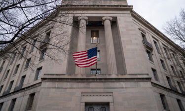 The Department of Justice headquarters stands on February 19