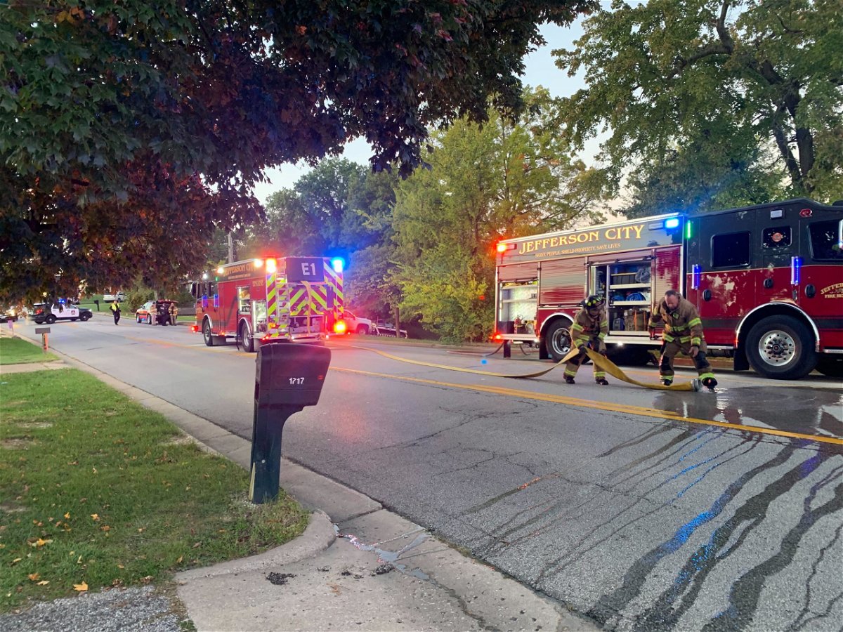 Fire crews were blocking off part of Southwest Boulevard after a Friday morning fire.
