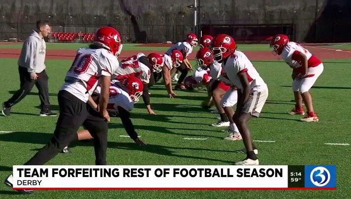 <i>WFSB</i><br/>Derby High School forfeited the remainder of its football schedule due to the number of eligible healthy players available. The Derby Athletic Department issued a news release about it on Sunday.