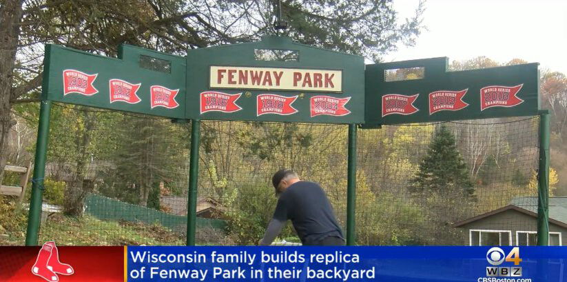 <i>WBZ</i><br/>A Wisconsin family recently completed a replica of Fenway Park to their own backyard.