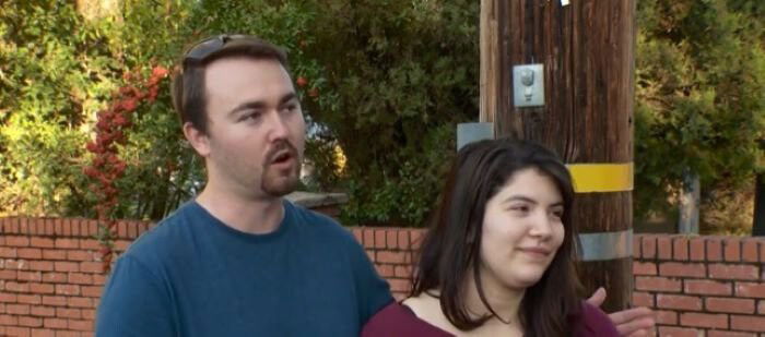 <i>KCRA</i><br/>Elijah (left) and Korral Atkinson after thieves stole their car with ther baby inside
