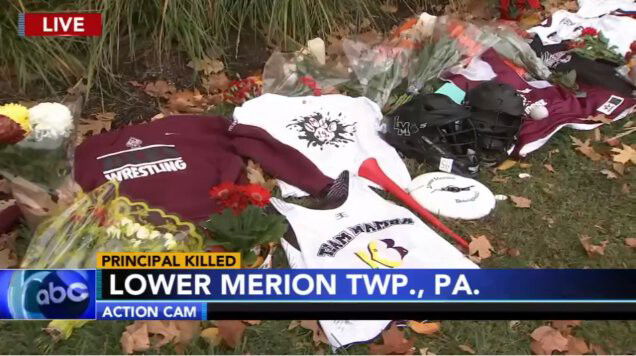 <i>WPVI</i><br/>A memorial sits outside the office window of Sean Hughes