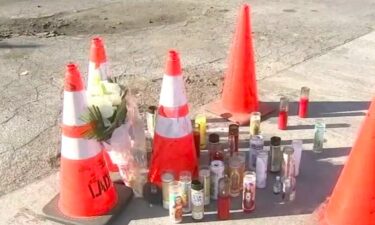 James Vargas was with his wife and children when he was gunned down. Loved ones erected this memorial in his honor.