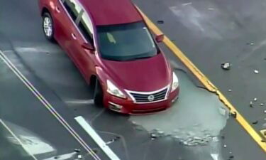 A water main break in Pompano Beach caused a small sinkhole. Some drivers found out about the sinkhole the hard way.