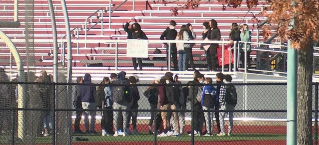 <i>WFSB</i><br/>Dozens of students at East Lyme High School walked out of class on Tuesday.