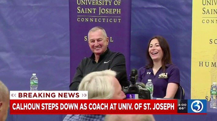 <i>WFSB</i><br/>Men's basketball coach Jim Calhoun announced his retirement from the head coaching position at the University of Saint Joseph.