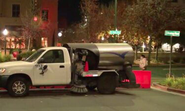 City officials placed a truck in front of a mall as a barrier to prevent thieves from quick access to getaway vehicles.
