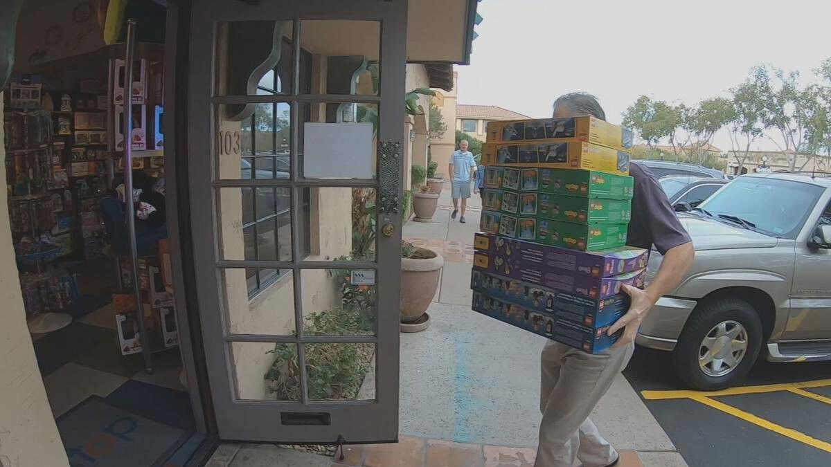 <i>KTVK / KPHO</i><br/>Sometimes stacks of boxes show up at Kidstop. 