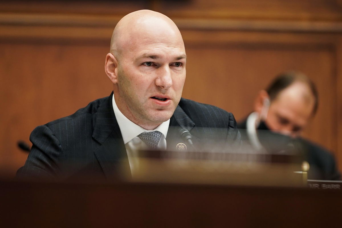 <i>Pool/Getty Images</i><br/>Retiring Rep. Anthony Gonzalez has a warning for his fellow Republicans: former President Donald Trump will try to steal the next election. Gonzalez is seen here during a House Financial Services Committee oversight hearing to discuss the Treasury Department's and Federal Reserve's response to the coronavirus pandemic on December 2