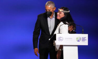 Sheila Babauta introduced Obama at COP26 on Monday.