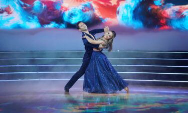 Suni Lee and Sasha Farber in the semi-finals of "Dancing with the Stars" on November 15.