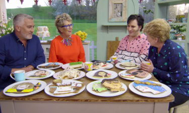 A scene from "The Great British Baking Show"