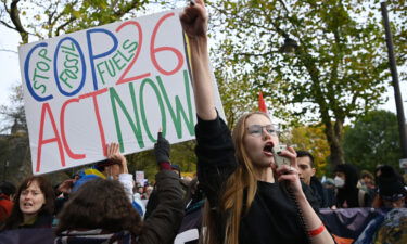 Young protestors demonstrated in Glasgow