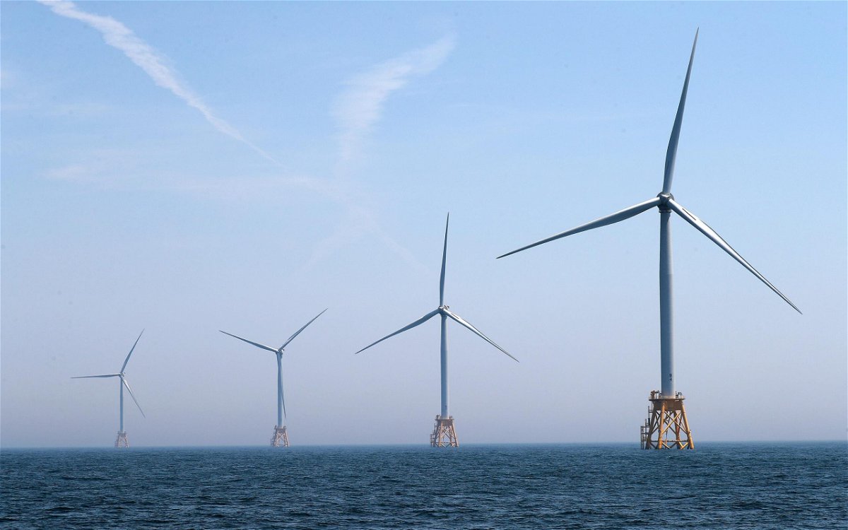 <i>David L. Ryan/The Boston Globe/Getty Images</i><br/>Federal officials are green-lighting plans for a wind farm off the Rhode Island coast as the Biden administration aims to grow renewable energy capacity.