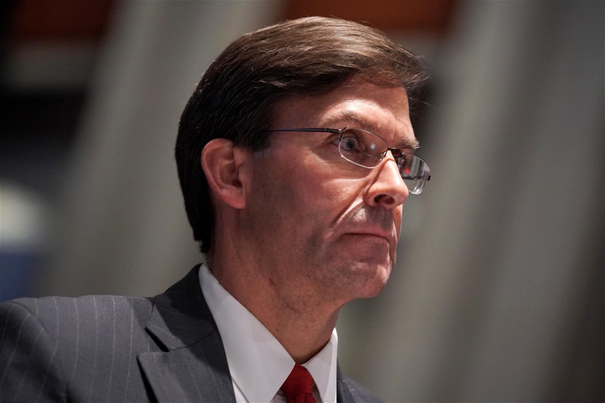 <i>Greg Nash/Pool/Getty Images</i><br/>Defense Secretary Mark Esper arrives for a House Armed Services Committee hearing on July 9