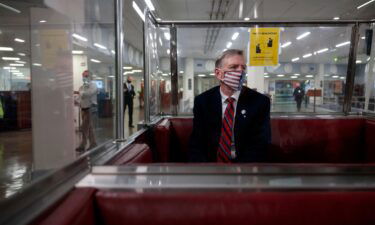 Democrats and two Republicans voted to censure Rep. Paul Gosar. Gosar is shown here riding a subway to the Capitol Building on Nov. 17