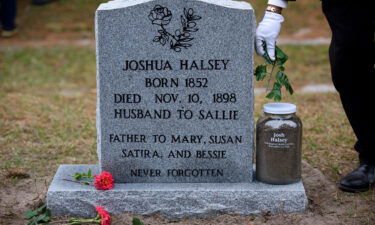 Halsey now has a headstone at the cemetery where he was buried.