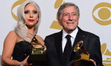 Lady Gaga recently talked about Tony Bennett and his Alzheimer's diagnosis. The pair are shown here in the press room during the 57th annual Grammy Awards in Los Angeles