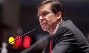 Former Secretary of Defense Mark Esper is seen here testifying during a House Armed Services Committee hearing on July 9