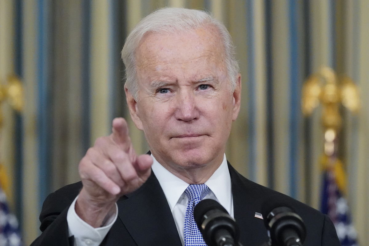 <i>Alex Brandon/AP</i><br/>President Joe Biden calls on reporters for questions as he speaks about the bipartisan infrastructure bill in the State Dinning Room of the White House