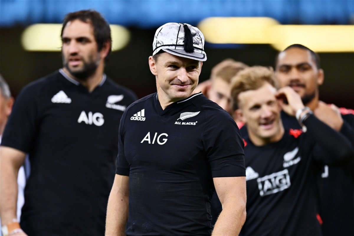 <i>Dan Mullan/Getty Images Europe/Getty Images</i><br/>Beauden Barrett won his 100th cap for the All Blacks against Wales.