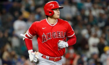 Baseball's sensational two-way star Shohei Ohtani was unanimously voted the 2021 American League Most Valuable Player on Thursday. Ohtani is shown here at T-Mobile Park on October 03