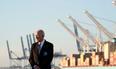 President Joe Biden on Tuesday will announce the Department of Energy will release 50 million barrels of oil from the Strategic Petroleum Reserve as part of an effort to lower high gas prices and address the lack of oil supply around the world. Biden is shown here at the Port of Baltimore on Wednesday