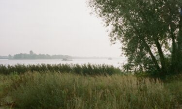 The New Merwede River is an important thoroughfare for commercial ship traffic from the Port of Rotterdam.