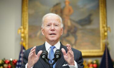 US President Joe Biden delivers remarks to provide an update on the Omicron variant in the Roosevelt Room of the White House in Washington