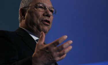 Colin Powell is shown here in this file photo speaking during a Bloom Energy product launch in February 2010 in San Jose