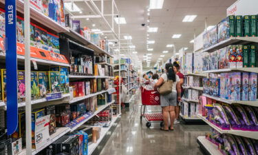 A family shops for toys at a Target store on October 25