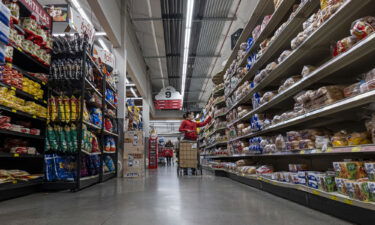 A customer shops for groceries at a store in San Francisco