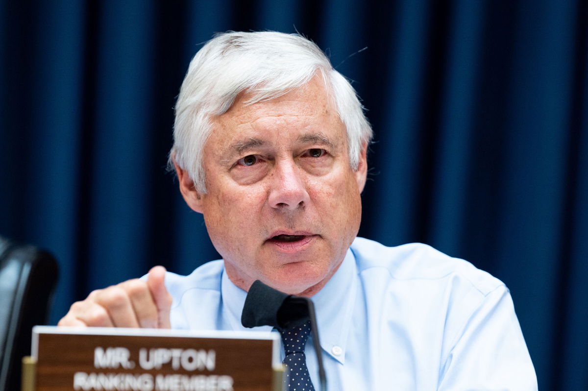 <i>Michael Brochstein/Sipa USA</i><br/>Republican Rep. Fred Upton on Monday shared a threatening voicemail he had received after voting for the bipartisan infrastructure bill last week. Upton is shown here at a hearing of the House Committee on Energy & Commerce Subcommittee on Energy.