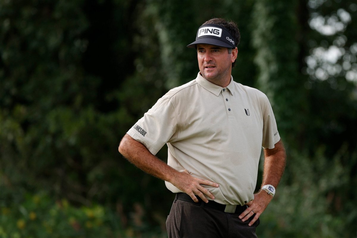 <i>Sarah Stier/Getty Images</i><br/>Bubba Watson looks on from the 16th tee during the first round of the Northern Trust.