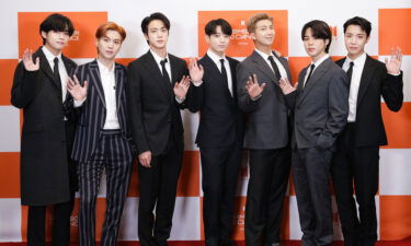 The singing group BTS poses for a photo. BTS made a triumphant return to Los Angeles over the weekend and kicked off its "Permission to Dance" tour on Saturday at the SoFi Stadium.