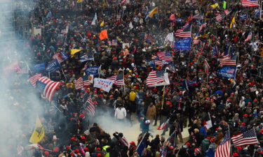 Trump supporters clash with police and security forces as they storm the US Capitol in Washington D.C on January 6