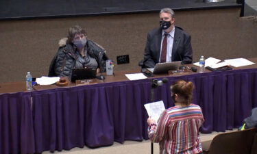 One of the speakers at the Downers Grove school board meeting that discussed the book "Gender Queer" by Maia Kobabe.