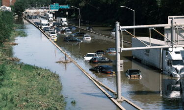 Around $50 billion of President Joe Biden's infrastructure package is marked for climate resilience. Cars sit abandoned on the flooded Major Deegan Expressway in the Bronx following a night of heavy rain from the remnants of Hurricane Ida in September 2021 in New York City.