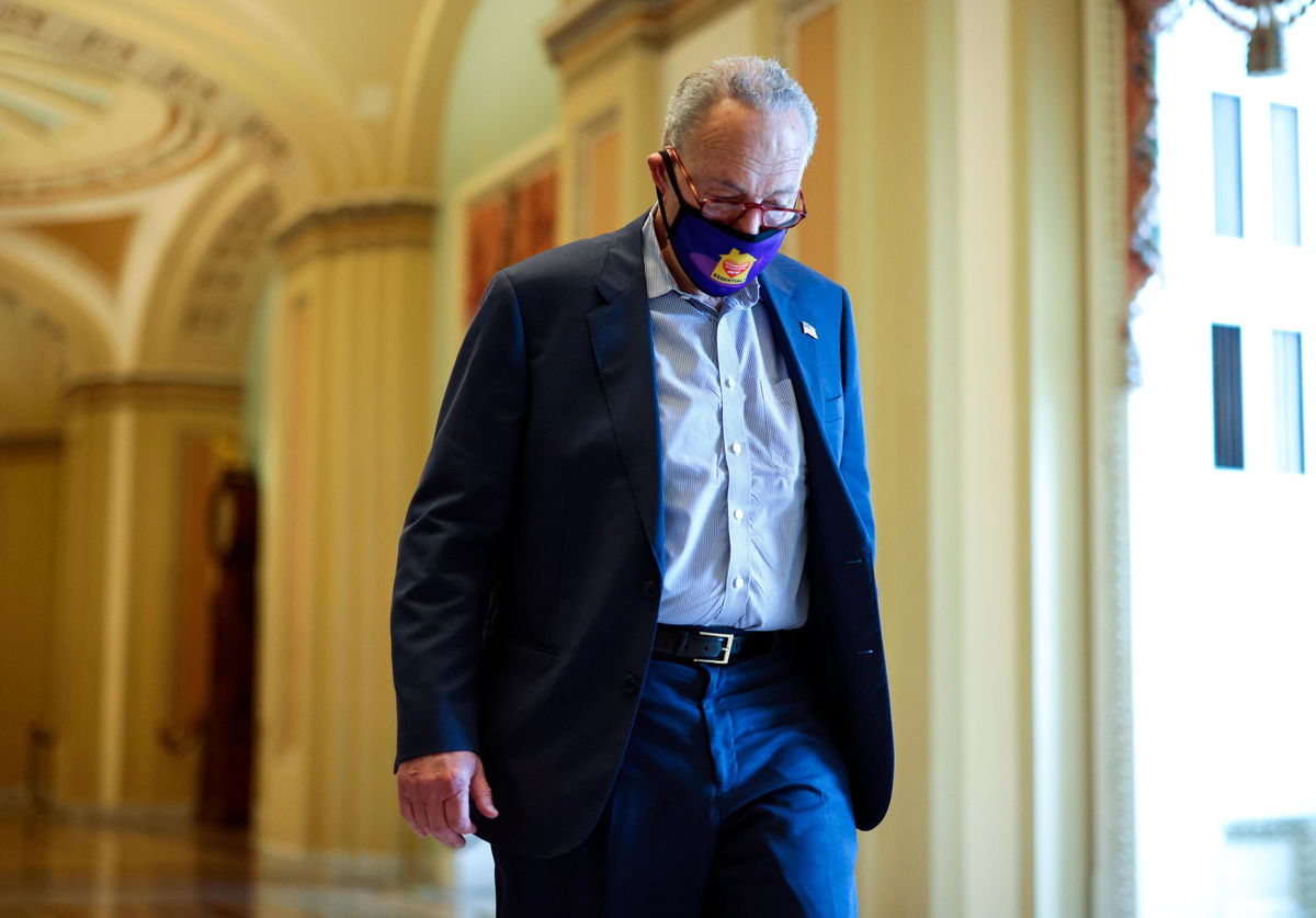 <i>Kevin Dietsch/Getty Images</i><br/>Senate Majority Leader Chuck Schumer