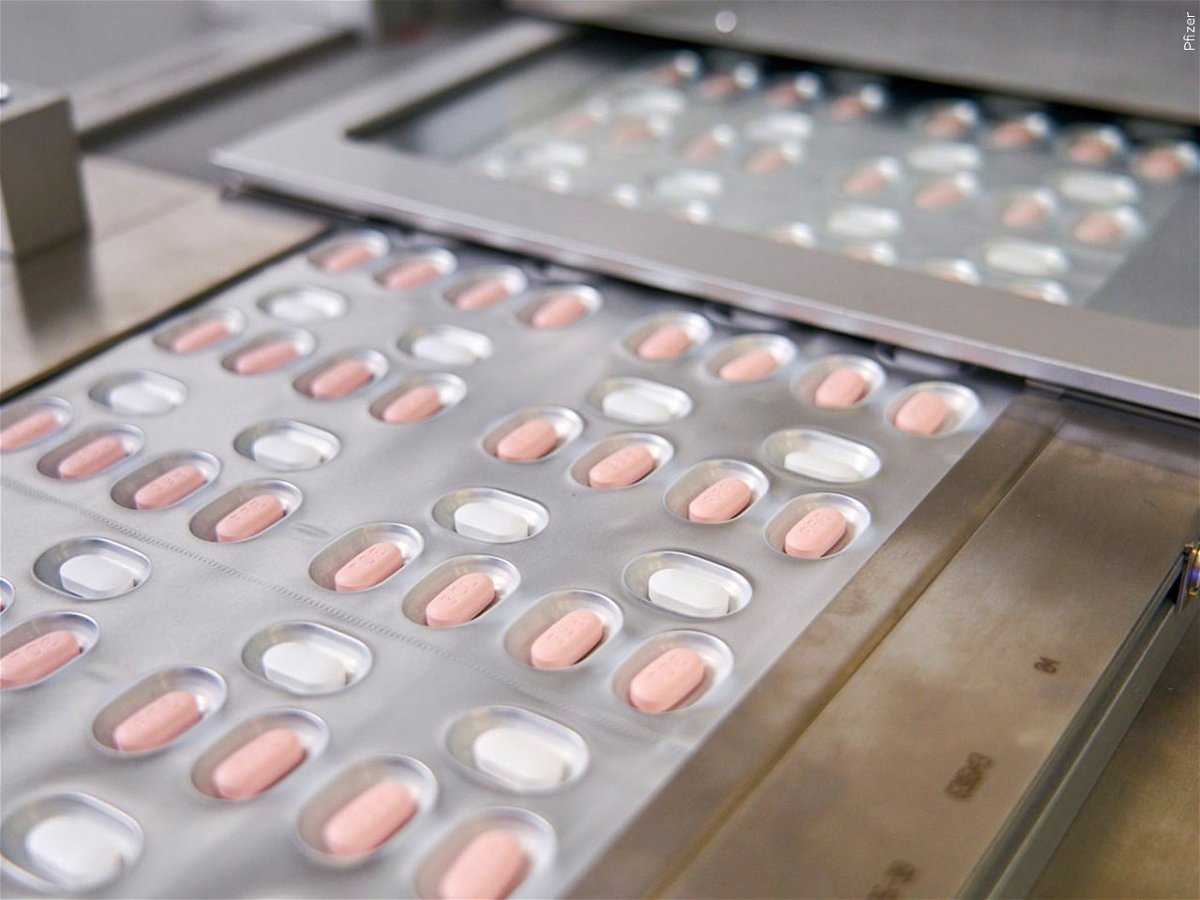 A tray of Paxlovid pills
