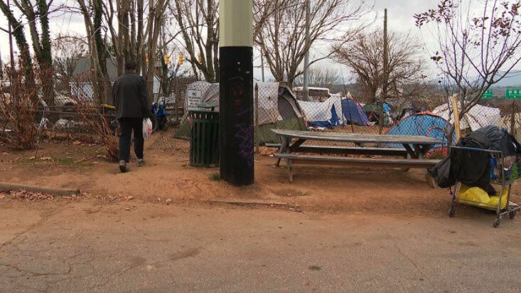 <i>WLOS</i><br/>A homeless camp of about 35 tents along Interstate 240 will be removed by week's end