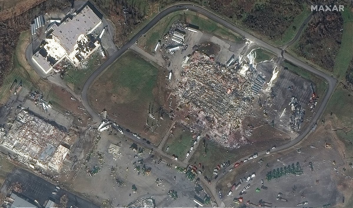 <i>Satellite image ©2021 Maxar Technologies</i><br/>Mayfield Consumer Products Candle Factory in Mayfield